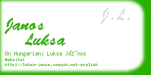 janos luksa business card